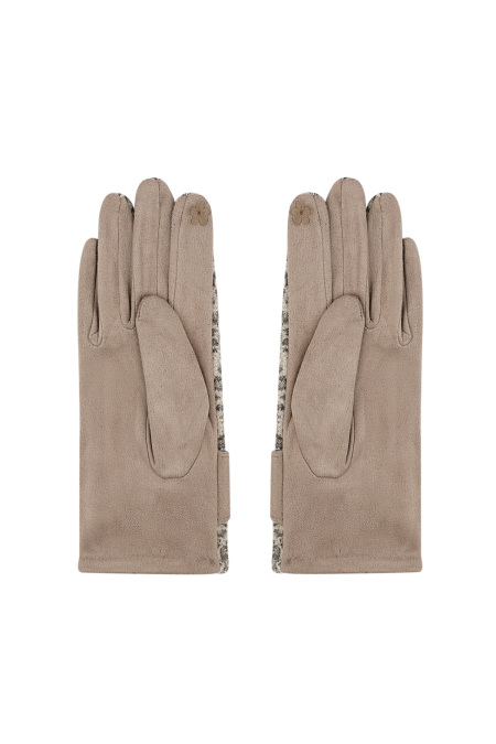 Gants léopard chic - marron 2