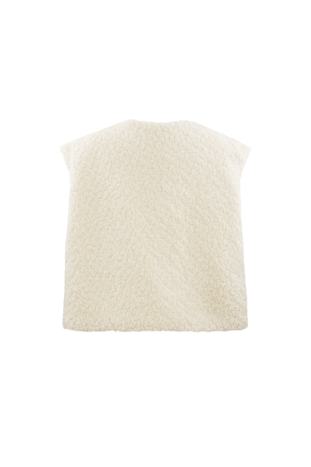 Woven Polyester Fiber Gilet Femme Casual Solid Color Fall/Winter h5Image6