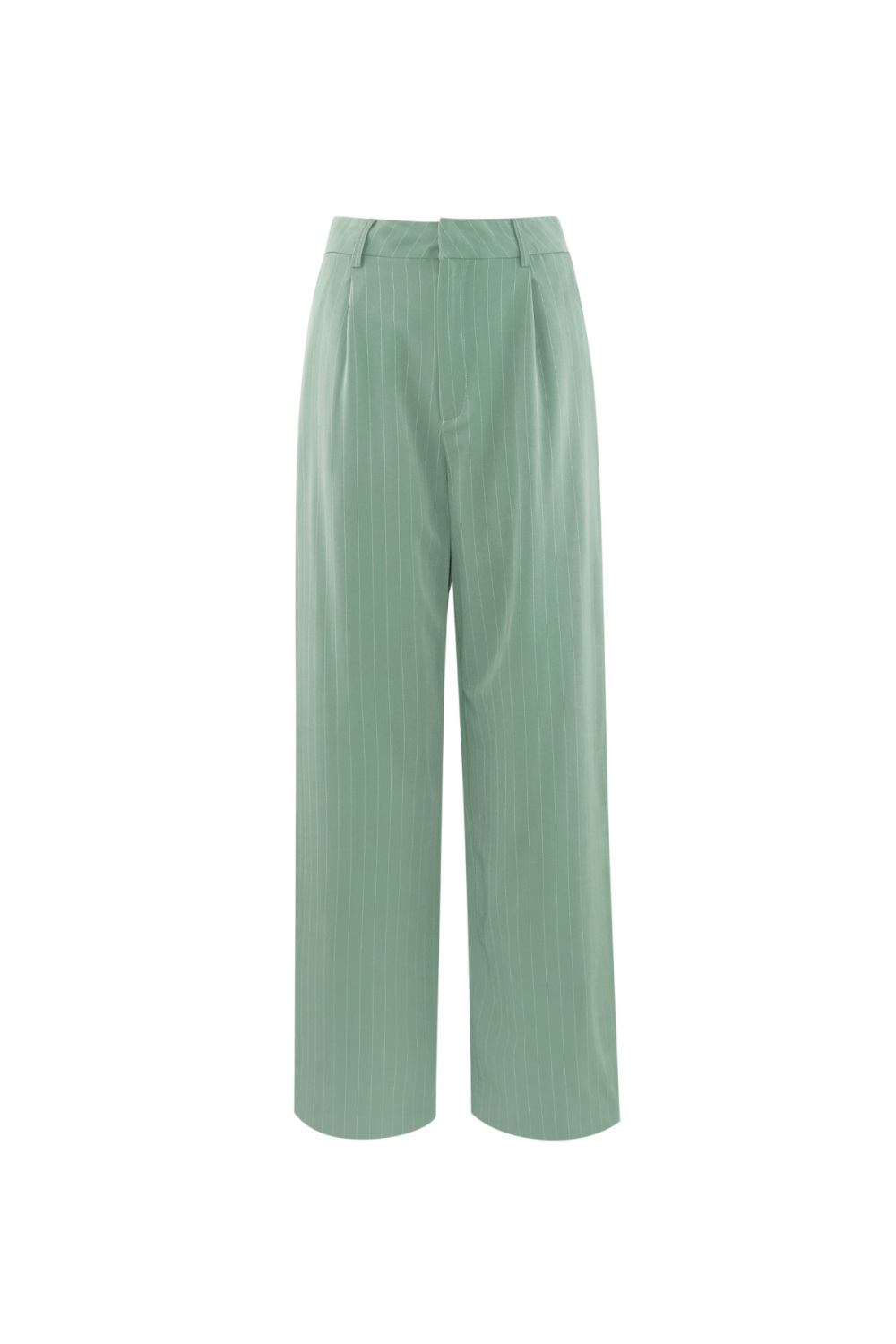 Pantalon Droit Tissé Élégant Rayures 