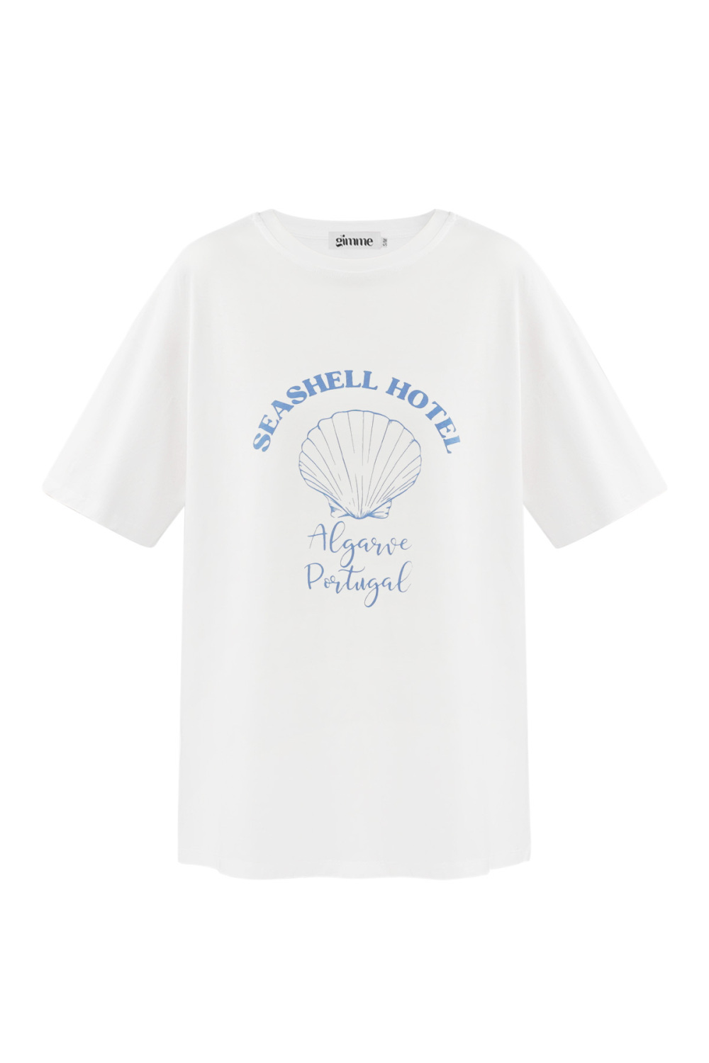 T-Shirt Femme En Coton Oversized Imprimé Seashell Hotel