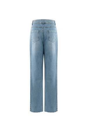 Cotton Woven Femme Pantalon Droit Jean Casual Polka Dots h5 Image7