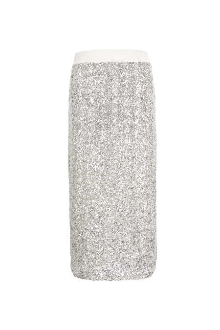 Jupe crayon en polyester pailleté pour femme finition brillante 2