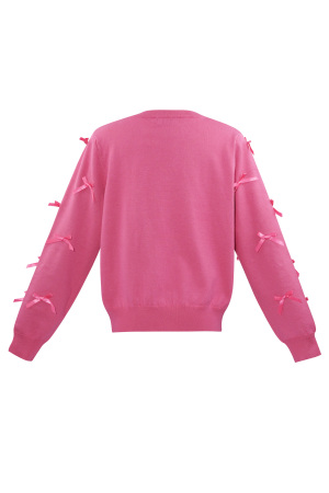 Pull En Viscose Pour Femme Manches Longues Détail Ruban Décoratif h5 Image3