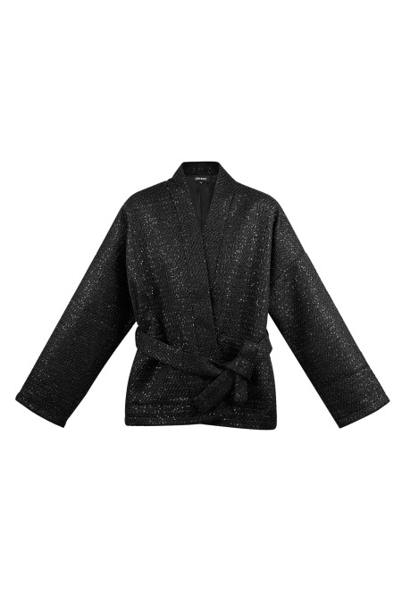 Veste Kimono Femme en Polyester Style Wrap Ceinture Intégrée 2