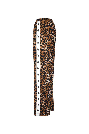 Pantalon Droit Femme Imprimé Léopard Tissé Sportif h5 Image6
