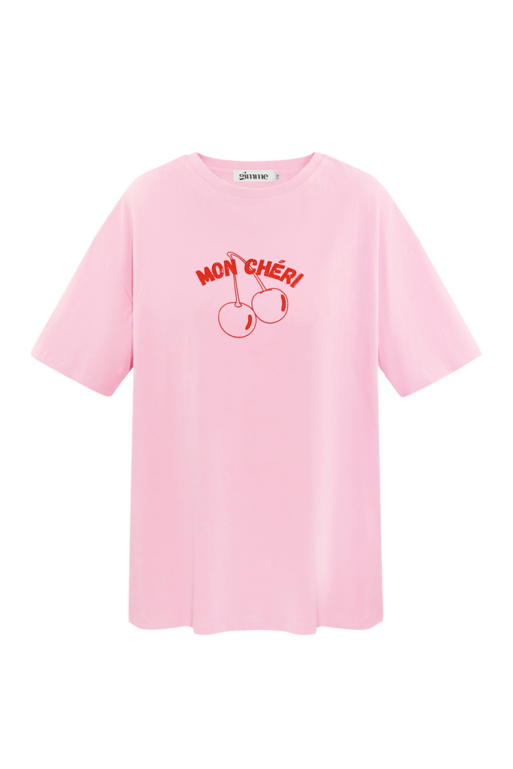 Coton T-Shirt Femme Oversized Imprimé Mon Cheri
