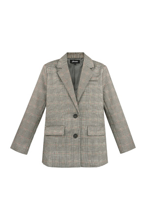Fibre De Polyester Ensemble De Costume Femme Conservateur À Carreaux Automne/Hiver h5 