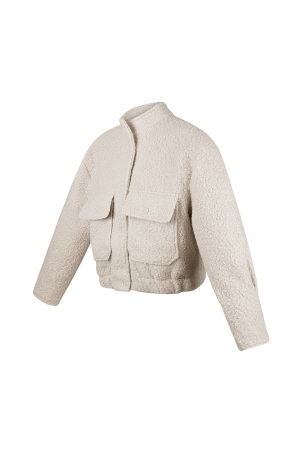 Veste Femme En Fibre De Polyester Tissée Style Décontracté Couleur Unie Automne/Hiver h5 Image9
