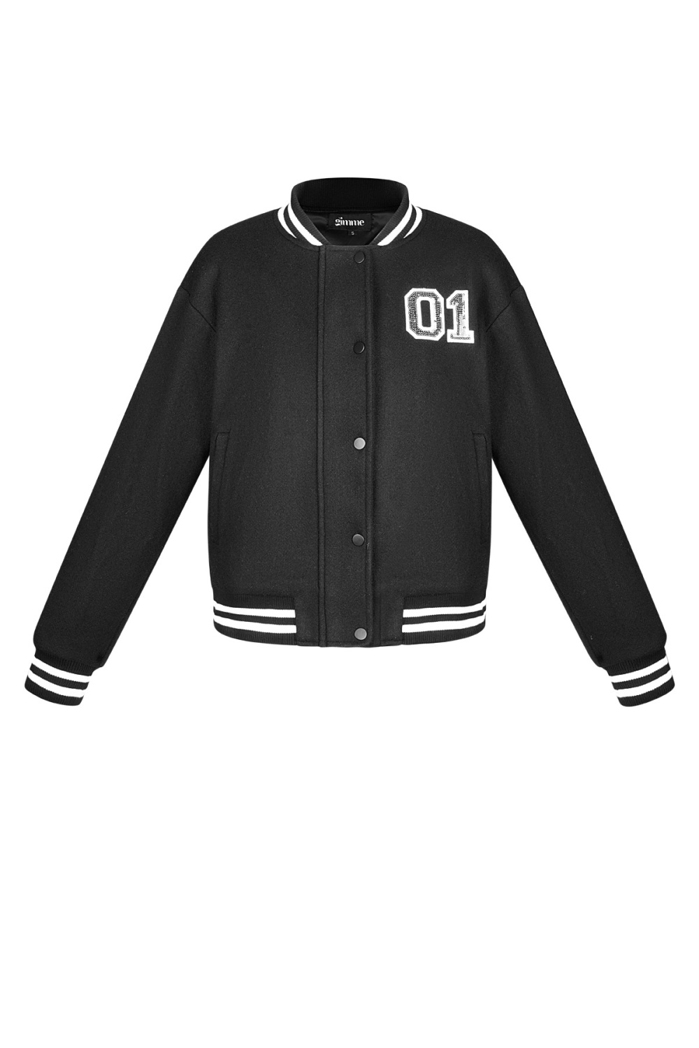 Veste Bomber Femme En Polyester Sportive Numéro Brodé 