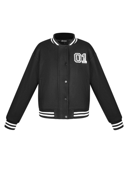 Veste Bomber Femme en Polyester Sportive Numéro Brodé 2
