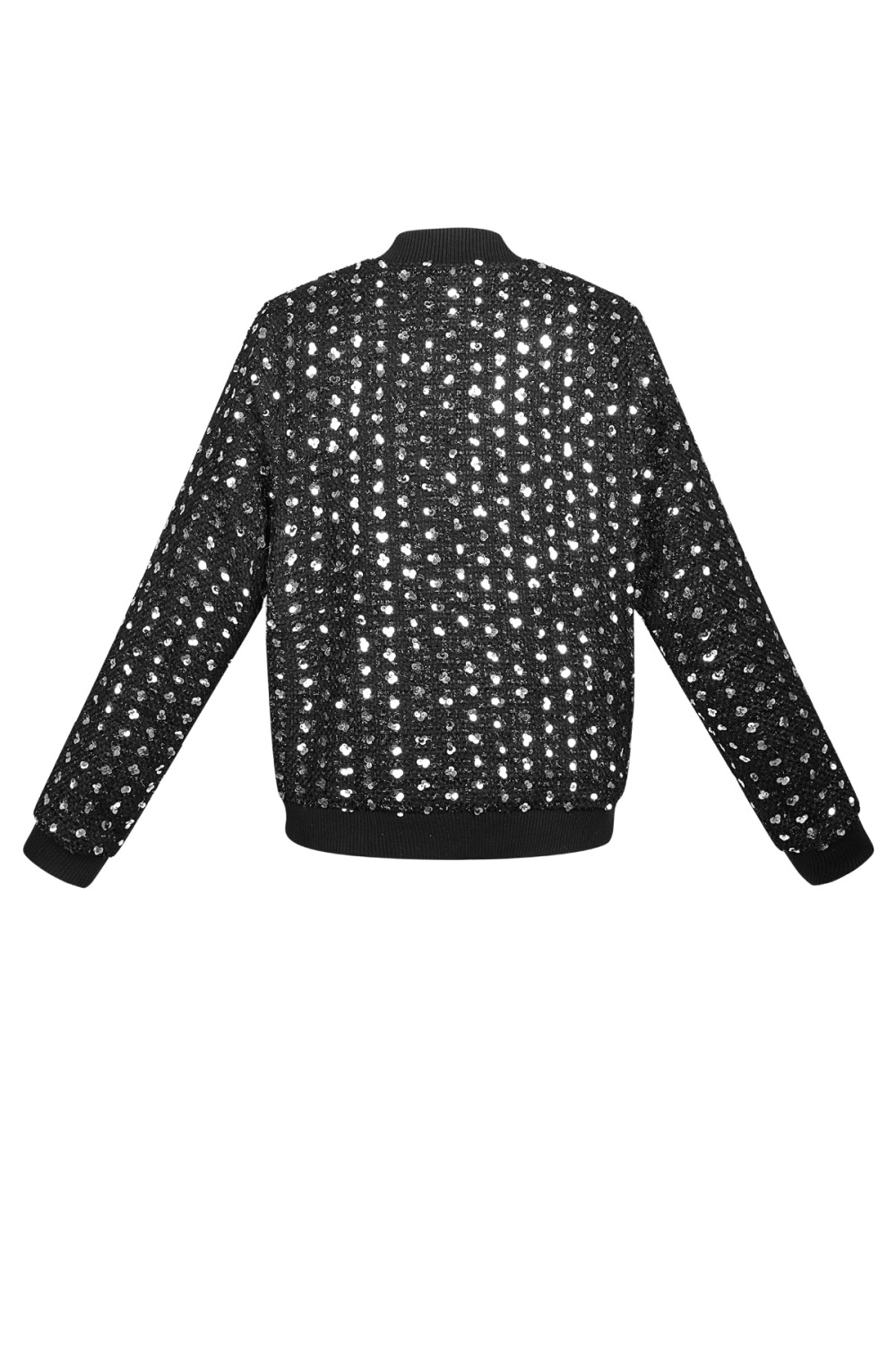 Veste Bomber Femme En Polyester Texture Pailletée Image4