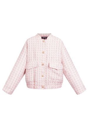 Veste En Polyester Pour Femme Style Tweed Fermeture À Boutons Classique h5 