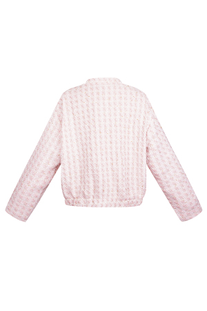 Veste En Polyester Pour Femme Style Tweed Fermeture À Boutons Classique h5 Image6