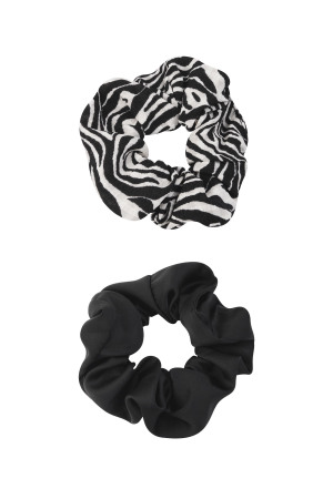 Duo De Chouchous Zèbre Obscurité - Noir Et Blanc h5