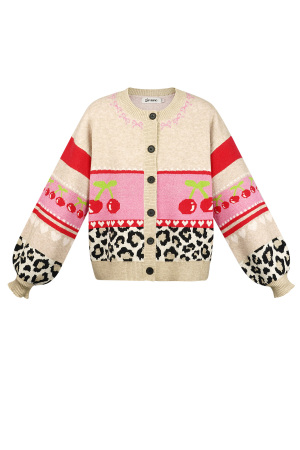 Cardigan Tricoté Femme Automne/Hiver Bloc De Couleurs Mignon h5 