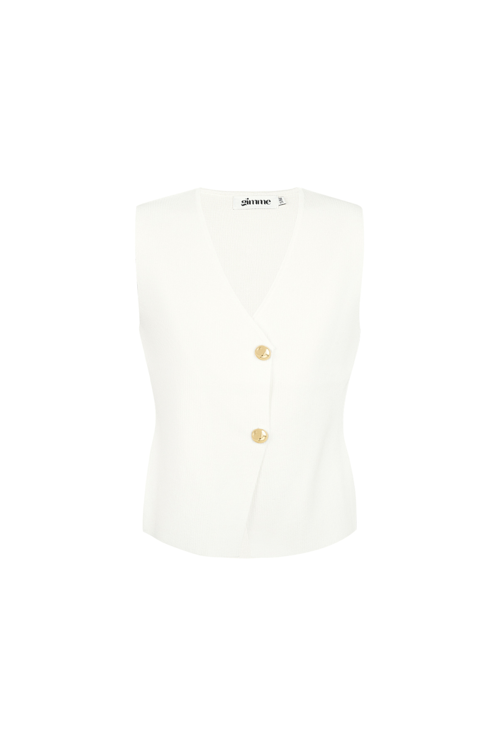Cardigan Tricot Viscose Femme Sans Manches Col V Boutonnage Avant 