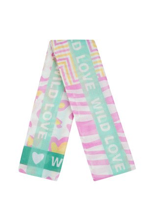 Foulard Coloré Wild Love - Orange & Rose h5 Image4