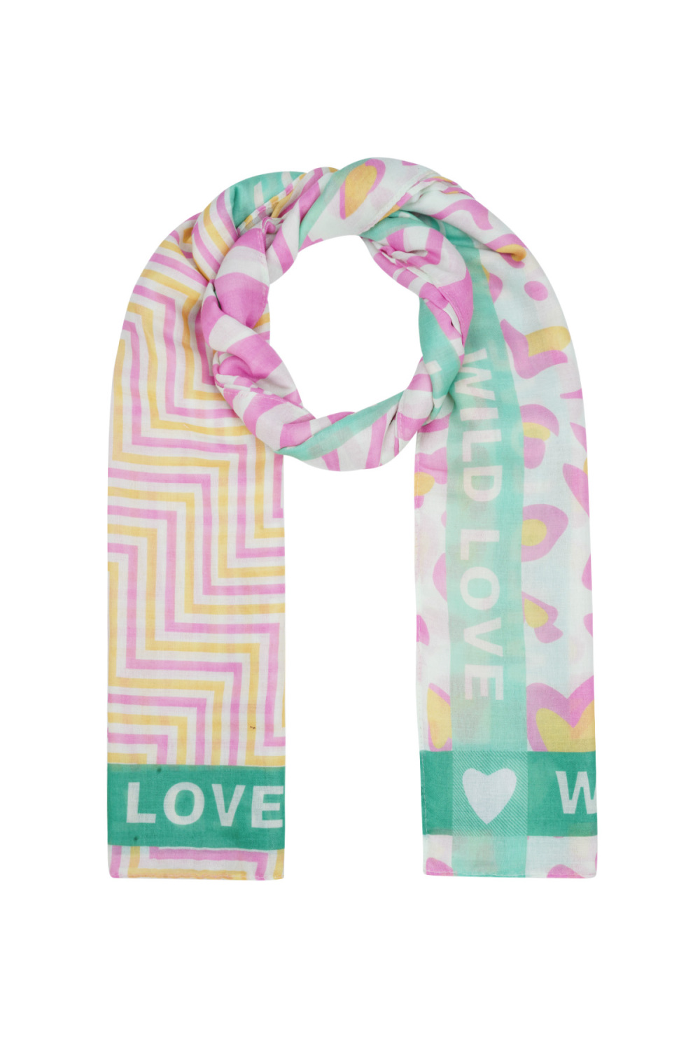 Foulard Coloré Wild Love - Orange & Rose 