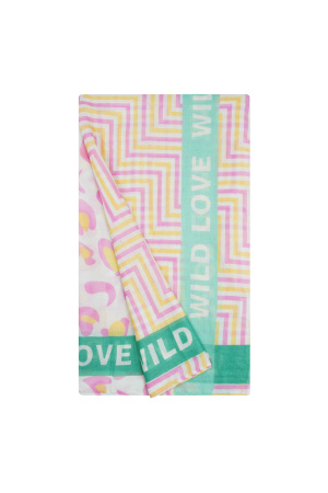 Foulard Coloré Wild Love - Orange & Rose h5 Image5