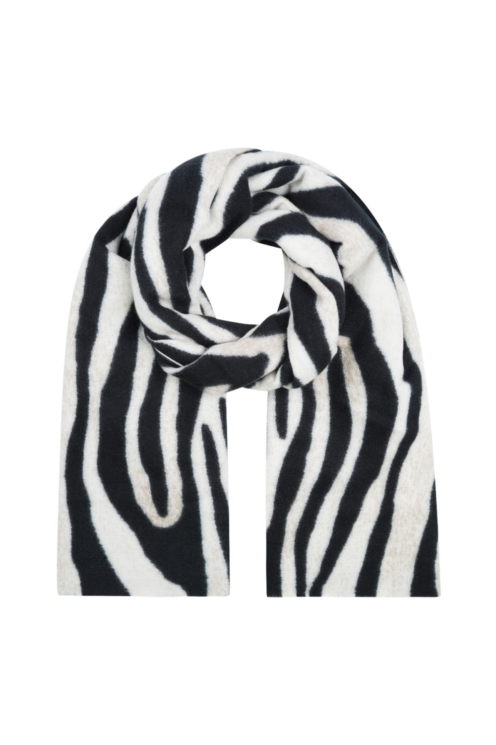 Foulard Imprimé Zèbre - Noir Et Blanc 