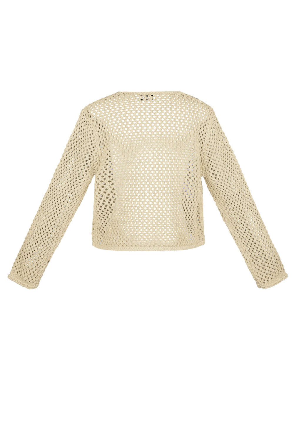 Cardigan Tricoté Polyester Femme Devant Ouvert Motif Crochet Image8