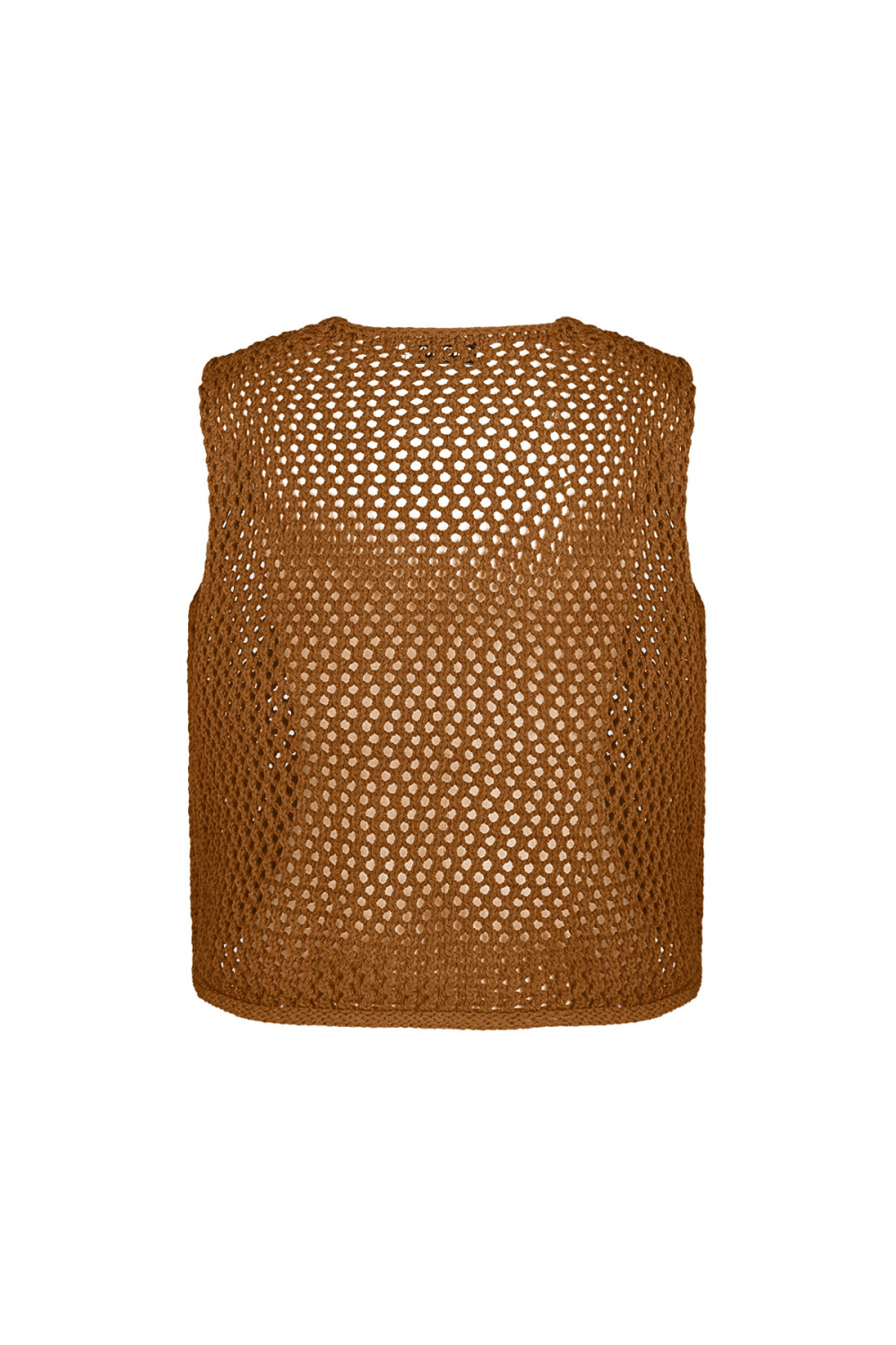 Pull En Maille Polyester Femme Gilet À Motif Ajouré Image11