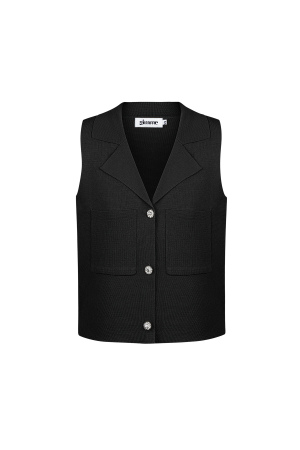 Top Sans Manches En Viscose Pour Femme Col En V Boutonné h5 