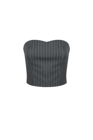 Top Sans Manches Femme En Polyester Conception Structurée À Rayures Fines h5 