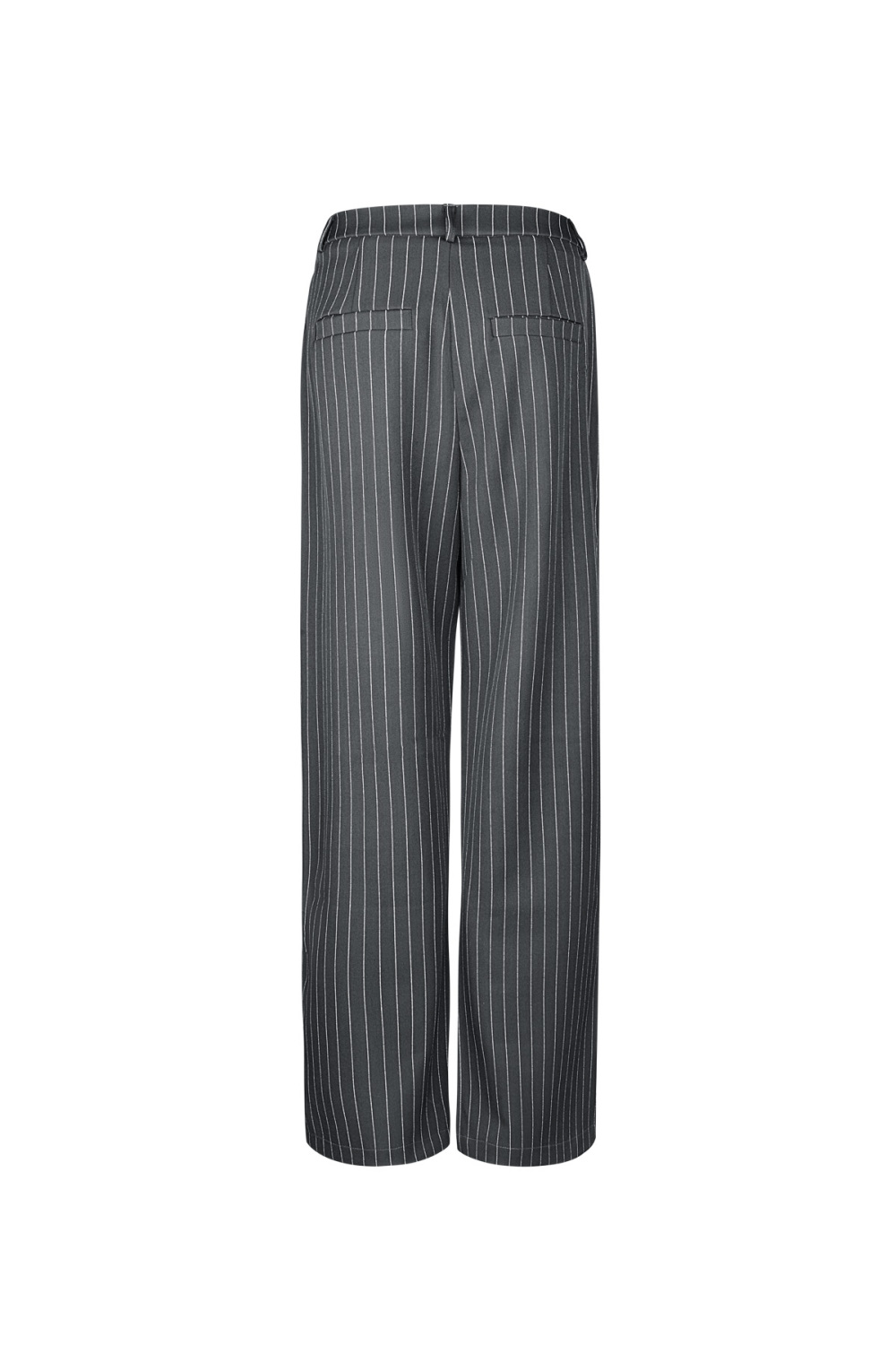 Pantalon Large À Pinces Avec Rayures Fines Pour Femme Image7