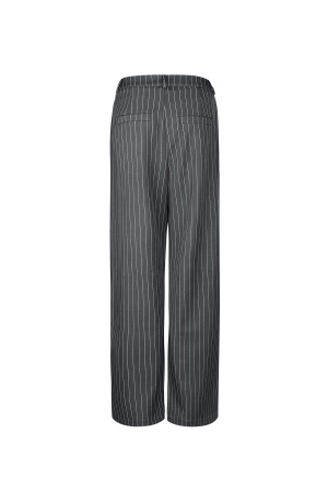 Pantalon Large À Pinces Avec Rayures Fines Pour Femme h5 Image7