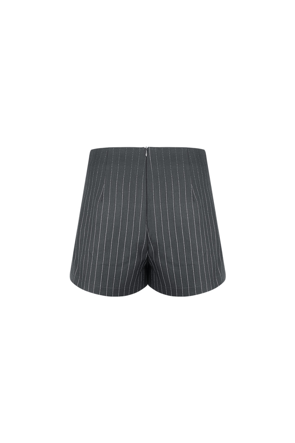 Jupe Courte À Pinces Haute Taille Pour Femme, Rayures Fines Noires Et Blanches Image7