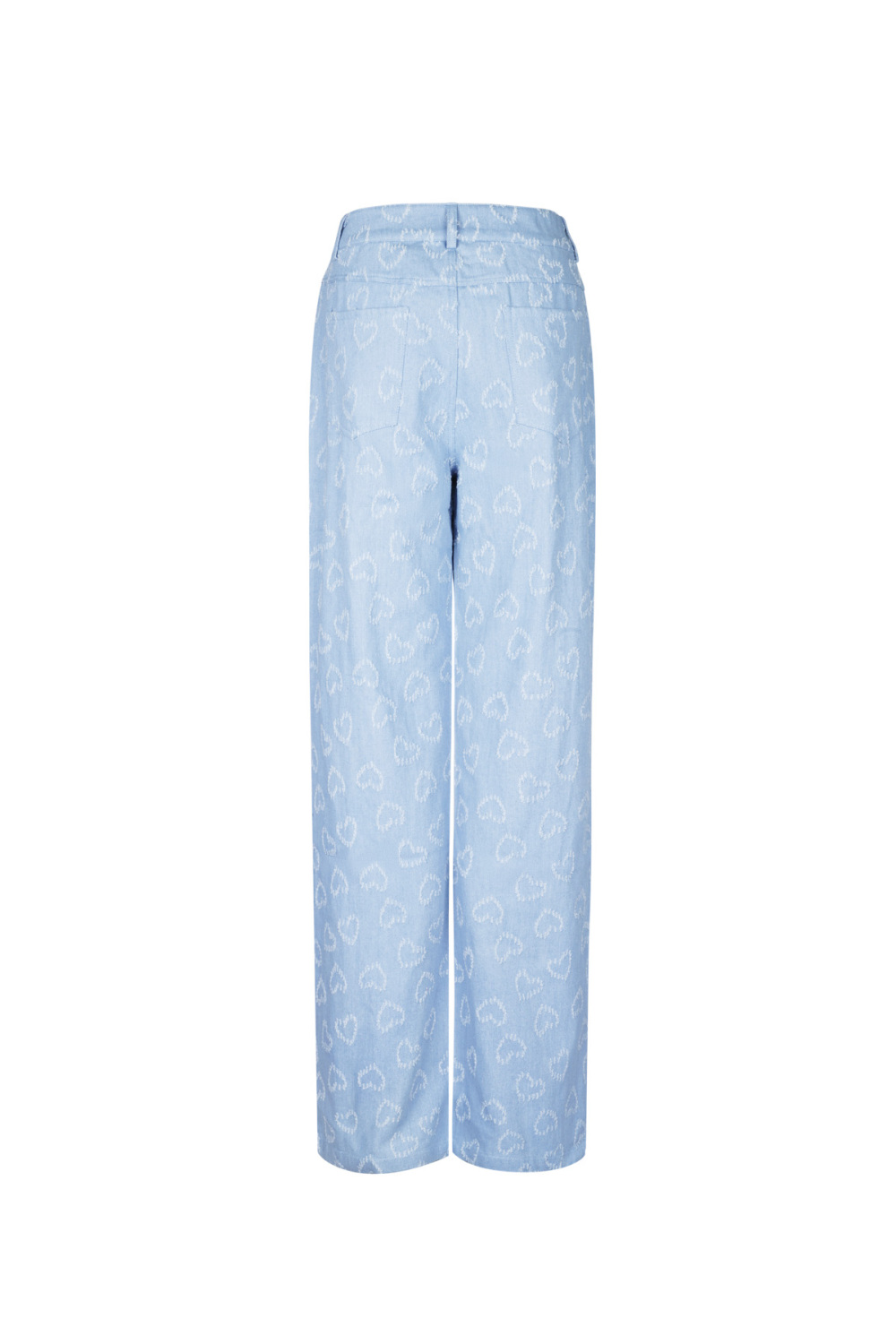 Cotton Woven Femme Pantalon Droit Casual Motif Cœur h5Image5