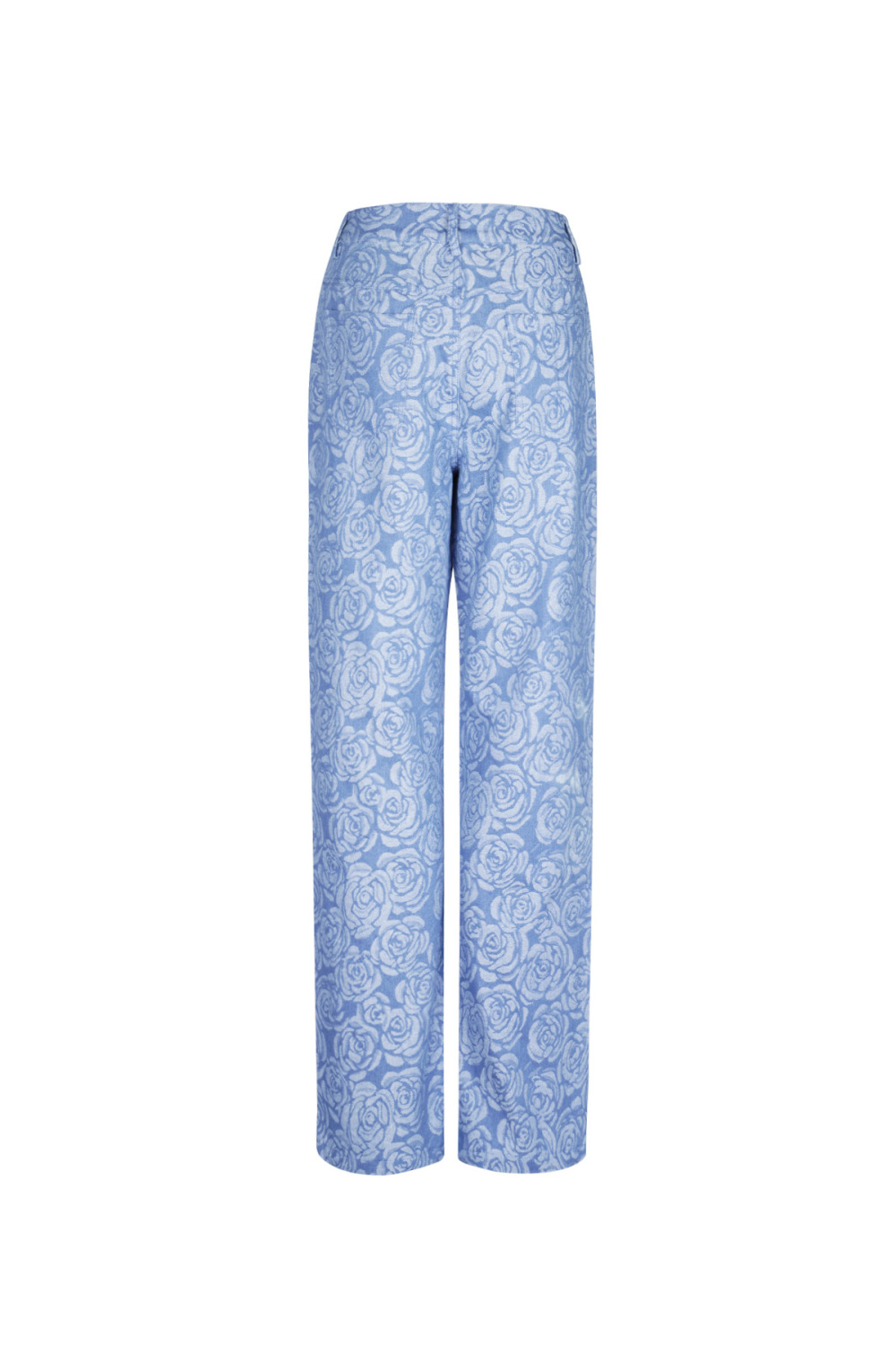 Coton Tissé Pantalon Droit Femme Casual Imprimé Fleur Image6