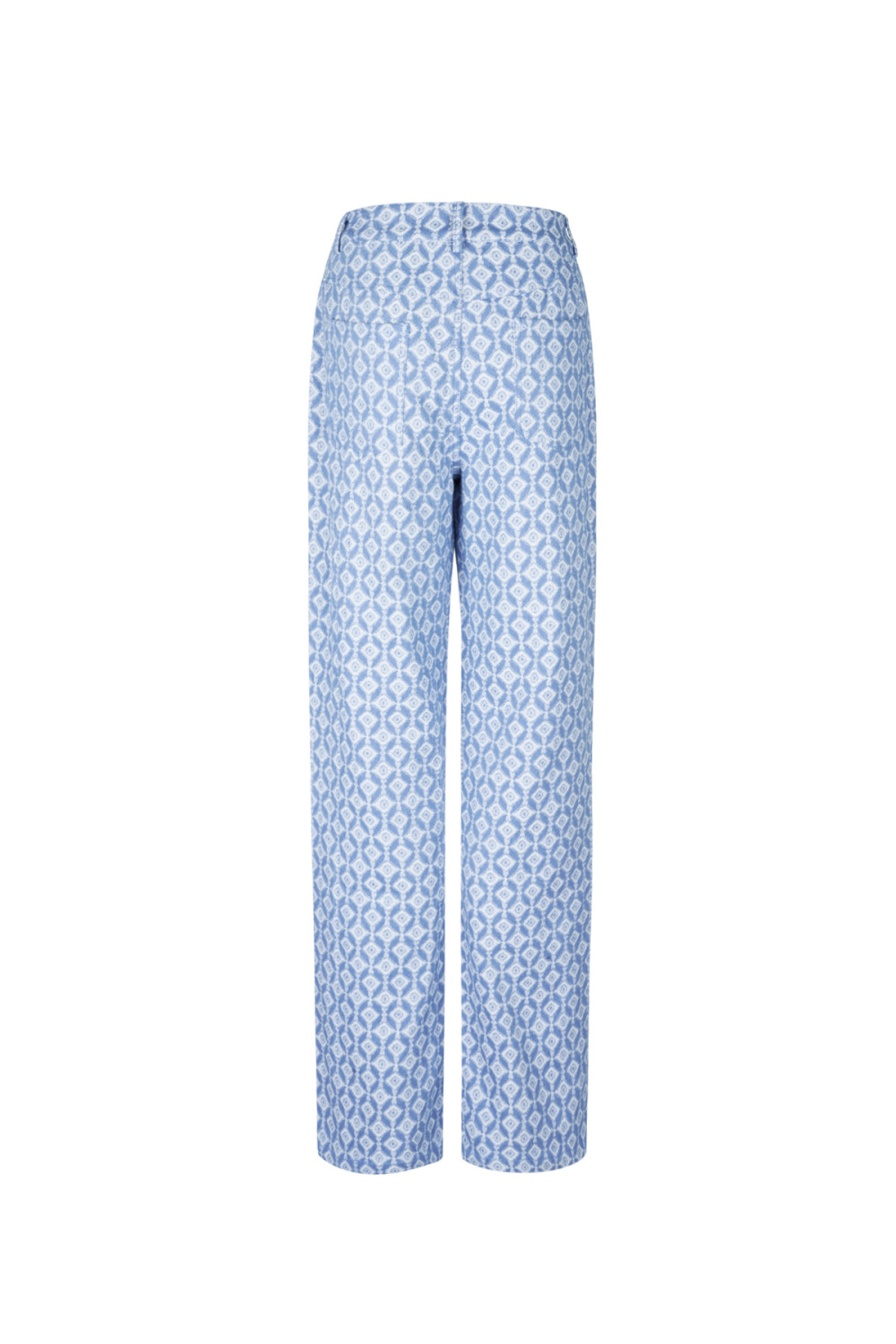 Cotton Woven Femme Pantalon Droit Motif Géométrique Image5