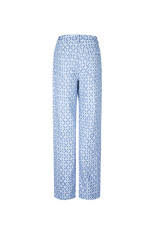 Cotton Woven Femme Pantalon Droit Motif Géométrique h5 Image5