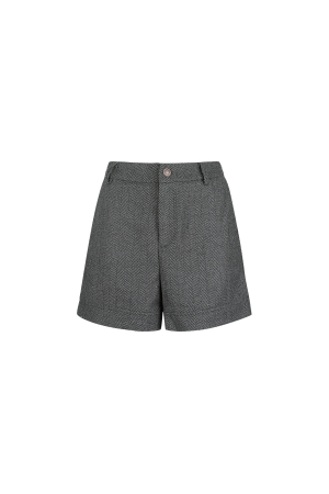 Shorts Haut De Gamme Femme En Polyester Coupe Structurée h5 
