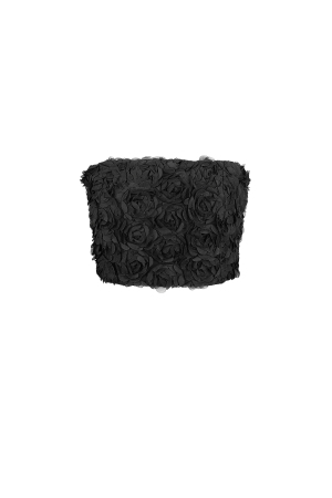 Top Sans Manches Femme En Polyester Broderie De Roses Design Sans Bretelles h5 