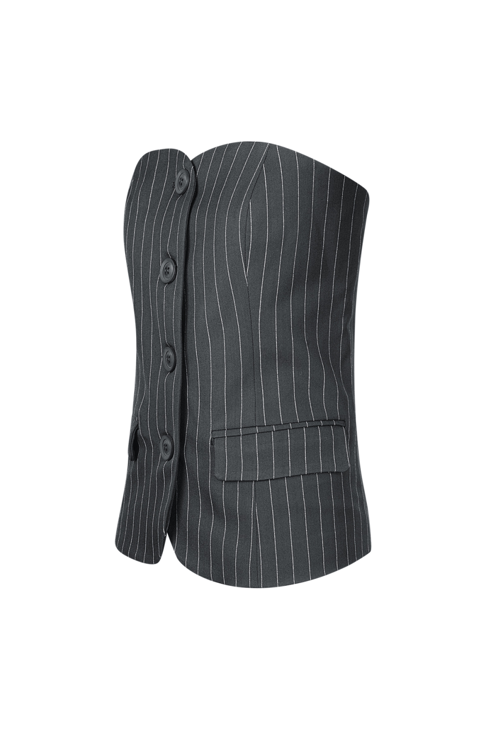 Polyester Haut Femme Sans Manches Rayures Design Formel Image4
