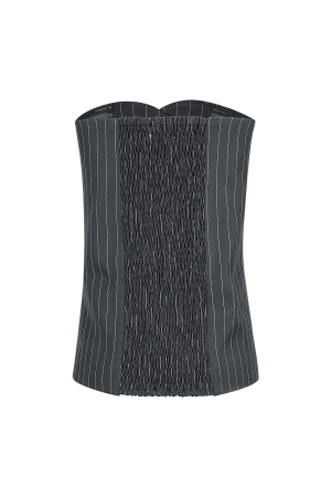 Polyester Haut Femme Sans Manches Rayures Design Formel h5 Image5