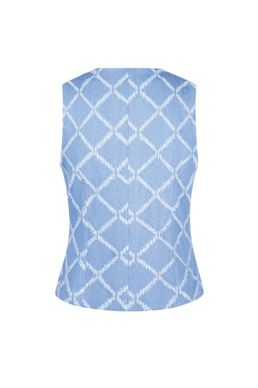 Coton Haut Sans Manches Femme Boutonné Motif Géométrique h5Image6