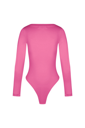 Polyester Femme Body À Manches Longues Haute Élasticité Taille Cintrée h5 Image4