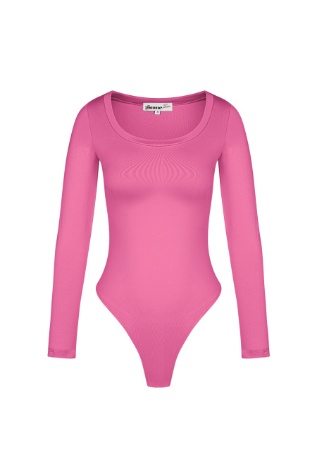 Polyester Femme Body à Manches Longues Haute Élasticité Taille Cintrée 2