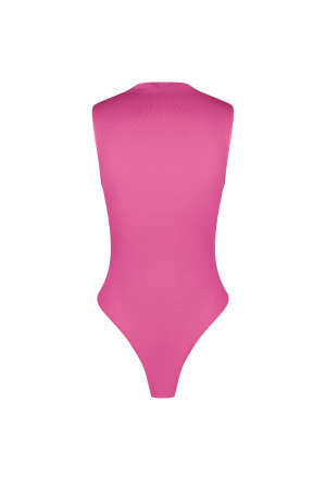 Maille Élastique Body Femme Col Montant Design Minimaliste h5 Image2