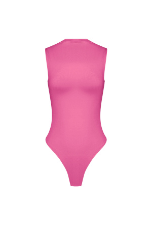 Maille Élastique Body Femme Col Montant Design Minimaliste h5 