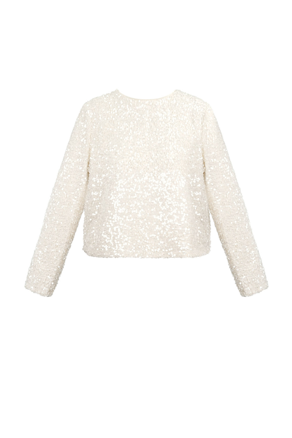 Top À Manches Longues En Polyester Court Avec Détail De Nœud 