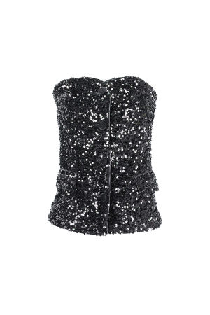 Top Sans Manches En Polyester Pour Femme Avec Paillettes h5 