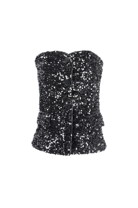 Top Sans Manches En Polyester Pour Femme Avec Paillettes 2