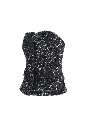 Top Sans Manches En Polyester Pour Femme Avec Paillettes h5 Image11
