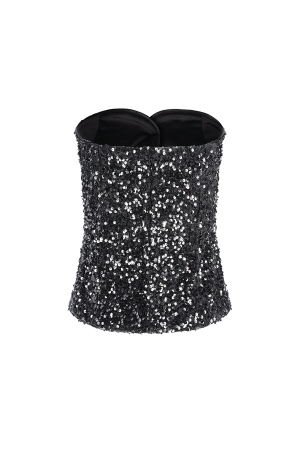 Top Sans Manches En Polyester Pour Femme Avec Paillettes h5 Image12