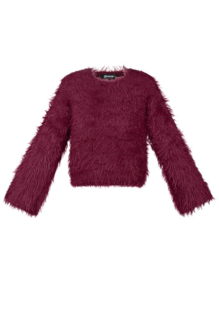 Pull en Fourrure Synthétique Femme Coupe Courte Texture Douce 2